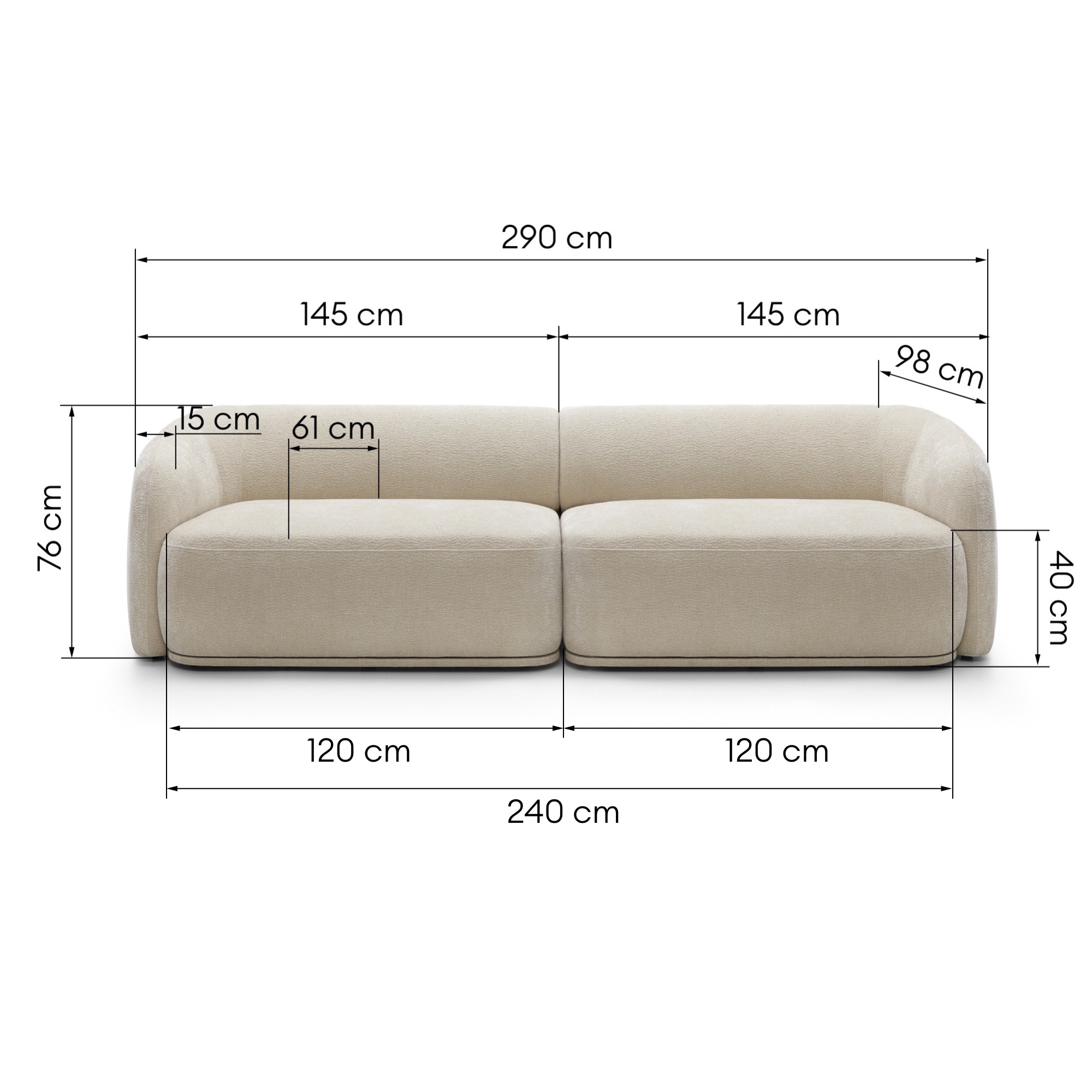 NOBO 2L+2R sofa - Slika 2
